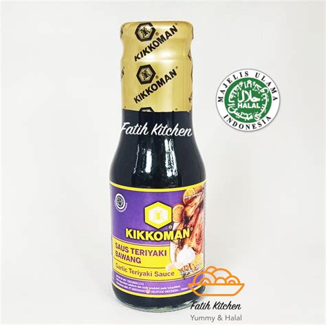 Kikkoman Garlic Teriyaki Sauce Halal 300 Gr Saus Teriyaki Bawang