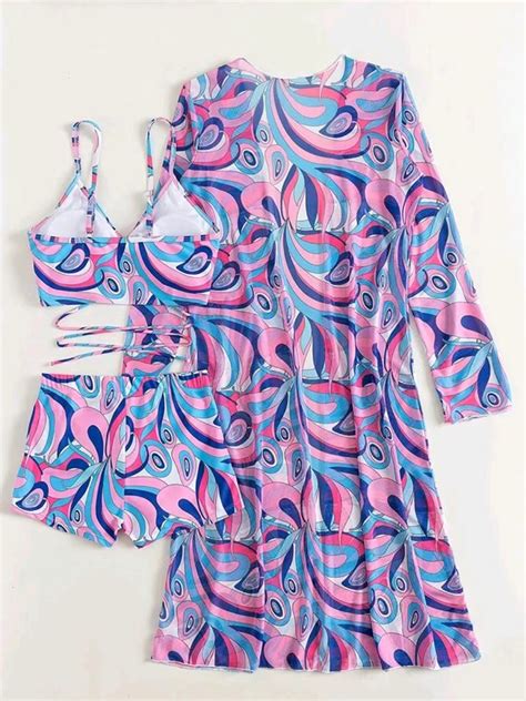 Pcs Pring Bikini With Long Sleeve Cardigan Fashion Summer Beach Swimsuit Women CJdropshipping