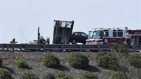 Four Big Rigs Crash On Highway 99 In Merced Police Say Merced Sun Star