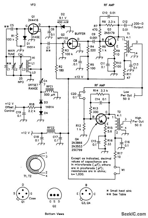 STABLE VFO Oscillator Circuit Signal Processing Circuit Diagram