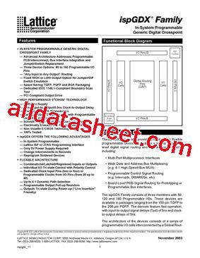 Ispgdx Datasheet Pdf Lattice Semiconductor