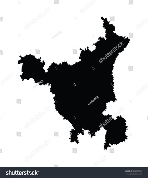 India Province Map Vector Haryana Map Stock Vector (Royalty Free ...