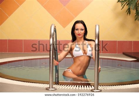 Sexy Bikini Model Coming Out Pool Stock Photo Edit Now 192276926