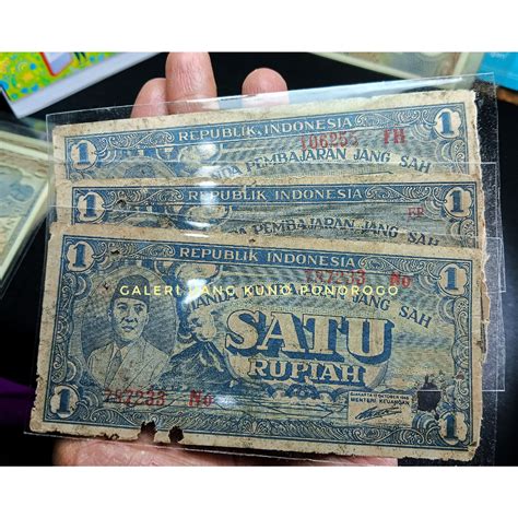 Jual 1 Rupiah Ori Soekarno Sukarno Tahun 1945 Asli Shopee Indonesia