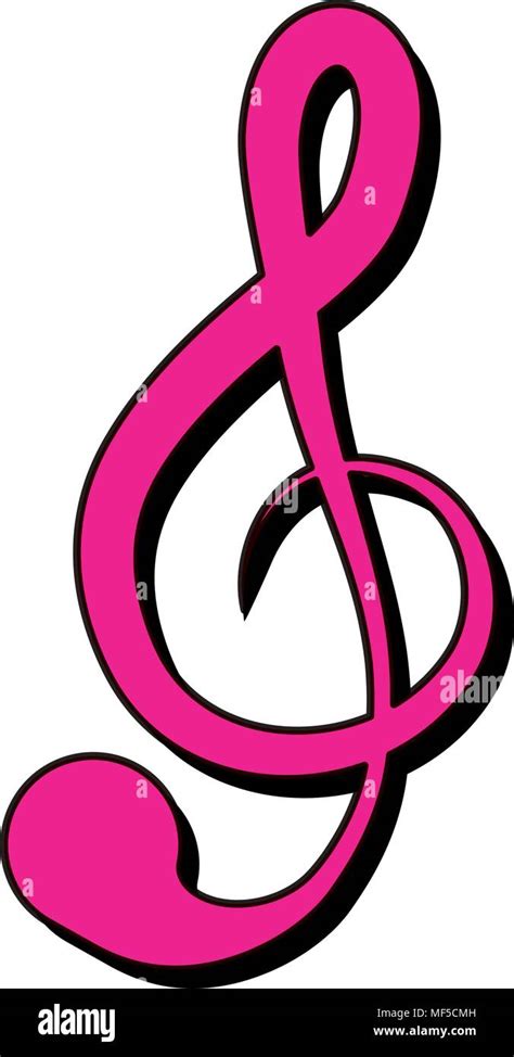 Symbole De Note Musicale Sur Fond Blanc Vector Illustration Image