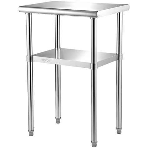 Vevor Vevor Stainless Steel Prep Table 24 X 18 X 36 Inch 600lbs Load Capacity Heavy Duty Metal