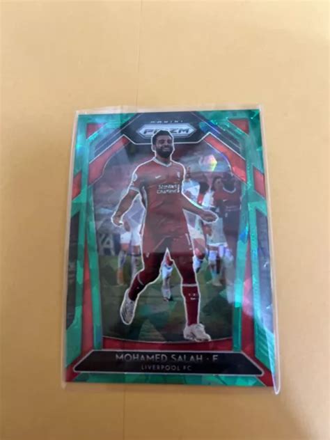 Panini Prizm Premier League Soccer Mohamed Salah Green Cracked