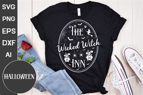 The Wicked Witch Inn Round Sign Svg Graphic By Graphicpicker Creative