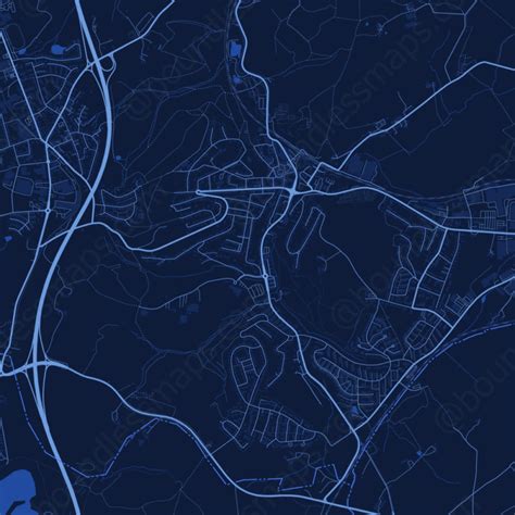 Velbert Dark Blue Vector Map Boundless Maps