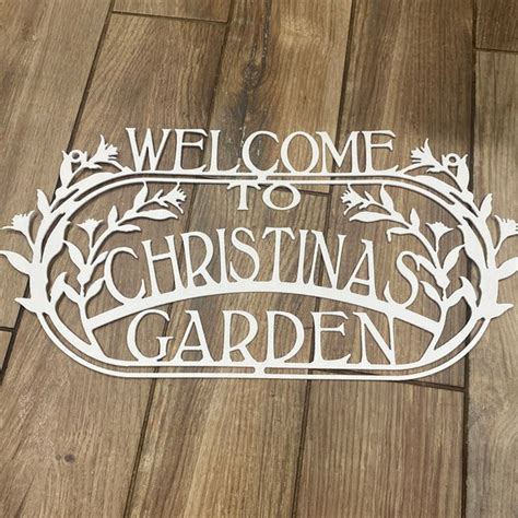 Welcome To The Garden Custom Garden Sign Etsy