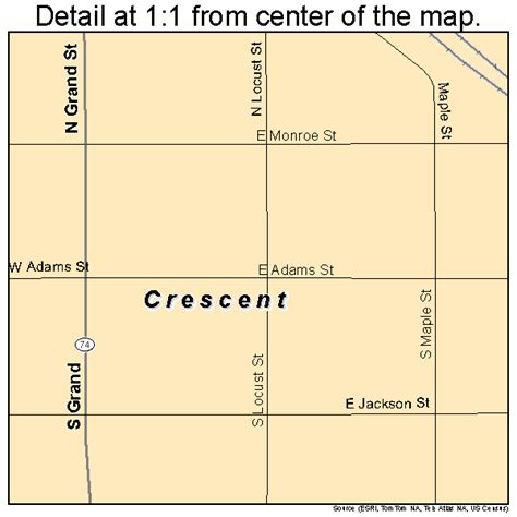 Crescent Oklahoma Street Map 4018250