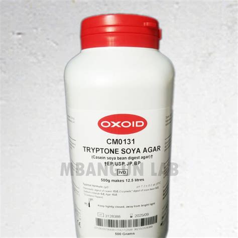 Jual Tryptone Soya Agar Oxoid 500g Kota Depok Mbangun Lab Tokopedia