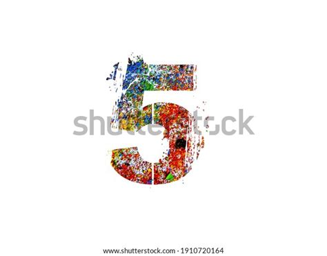 Street Art Graffiti Style Number 5 Stock Illustration 1910720164 | Shutterstock