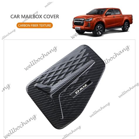 For ISUZU D MAX 2021 2023 Carbon Fiber Pattern Car Fuel Tank Cover DMAX