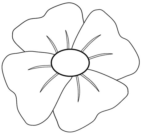 Art Resources Poppy Outline - ClipArt Best