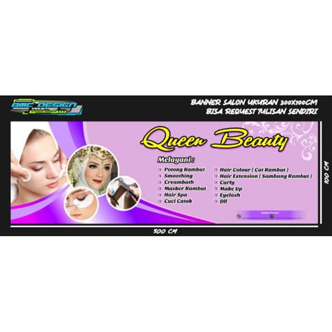 Jual Banner Spanduk Salon Kecantikan Ukuran X Cm Bisa Request