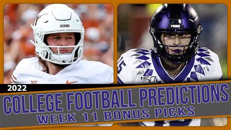 College Football Predictions Week 11 Bonus Picks Youtube