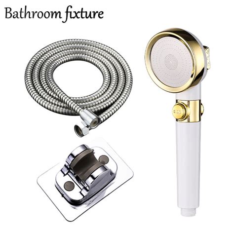 BathroomFixture Handheld Shower Head High Pressure Chrome 3 Spary