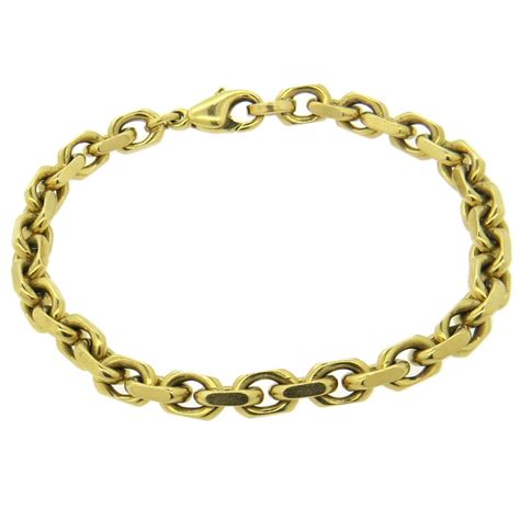 Tiffany And Co Gold Oval Link Bracelet At 1stdibs