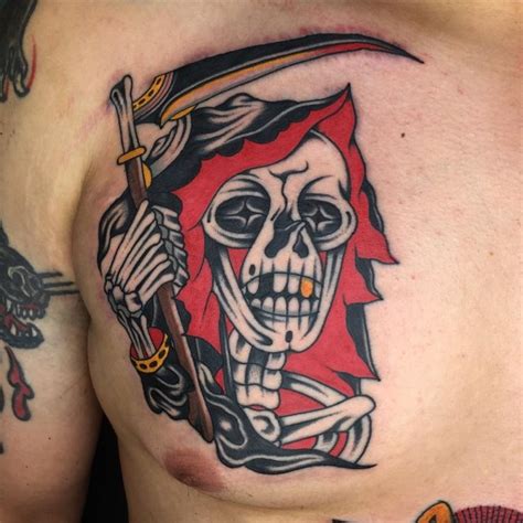 Simple Traditional Skull Tattoo Malcolmpeigi