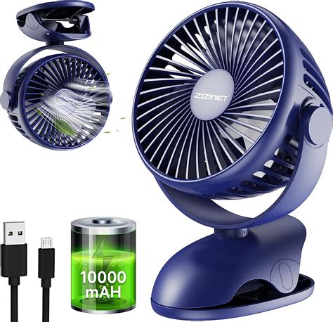 Desk Fan Clip On Rechargeable Usb Oscillating Silent Powerful Fan