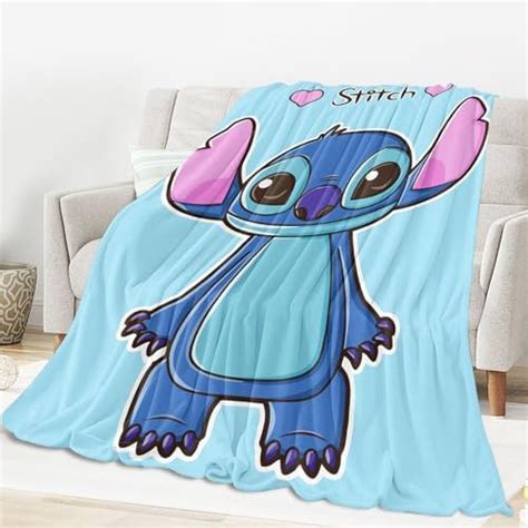 Cartoon Throw Blanket Stitch Anime Super Soft Microfiber Lightweight