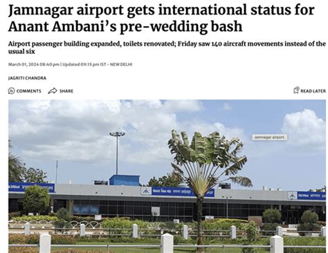 Sensitive Defence Airport in Jamnagar Gets International Tag