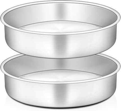 Haware Cake Tin Set Of Inch Stainless Steel Round Cake Pan For