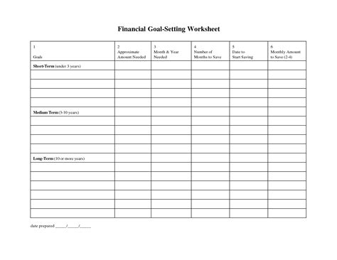 Financial Planning Worksheets