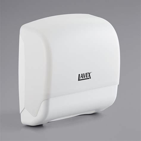 Lavex Translucent White Mini C Fold Multifold Paper Towel Dispenser