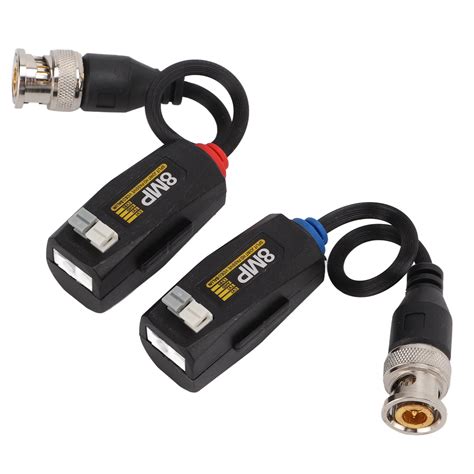 Video Balun 4k 8mp 1 Pair Protection Passive Video Balun Transceiver Anti Interference