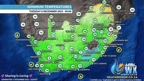 Southern Africa Weather Forecast Maps Tuesday 6 December 2022 Afriwx