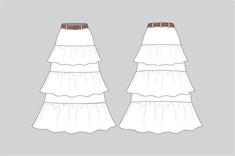 Premium Vector Skirts Draw Vector Set Of Different Types Of Skirts