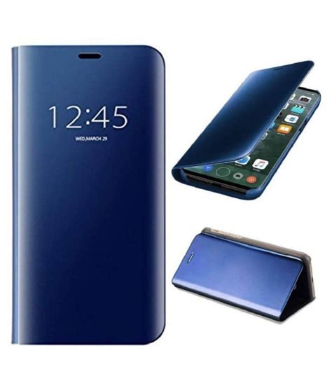 Vivo Y15 2019 Flip Cover By Ygs Blue Semi Transparent Clear View