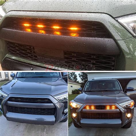 Pcs White Led Front Grille Light Lamp Fit For Toyota Runner