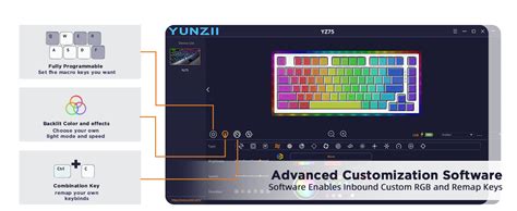 Amazon YUNZII YZ Hot Swappable Wireless Gaming Mechanical Keyboard RGB Backlights