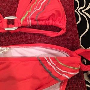 Mossimo Supply Co Swim Coral Bikini Set Poshmark