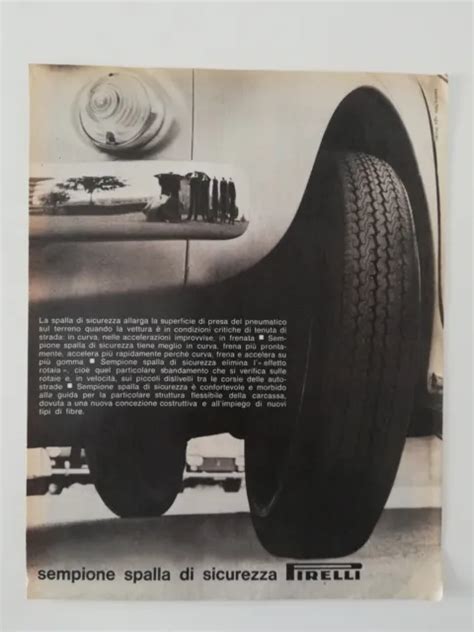 CLIPPING PUBBLICITÀ ADVERTISING 1964 Pneumatici PIRELLI SPALLA DI