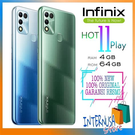 Jual HP INFINIX HOT 11 PLAY 4 64 GARANSI RESMI INFINIX HOT 11 PLAY RAM 4GB HP ANDROID