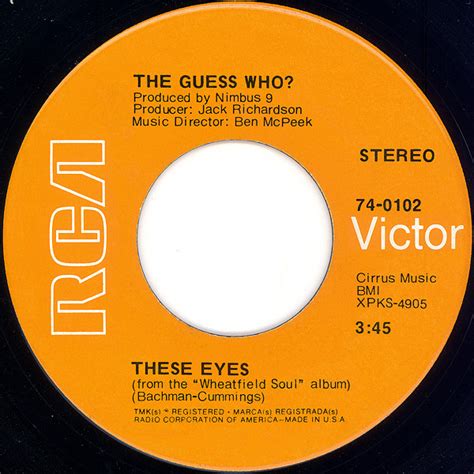 The Guess Who?* - These Eyes (1969, Vinyl) | Discogs