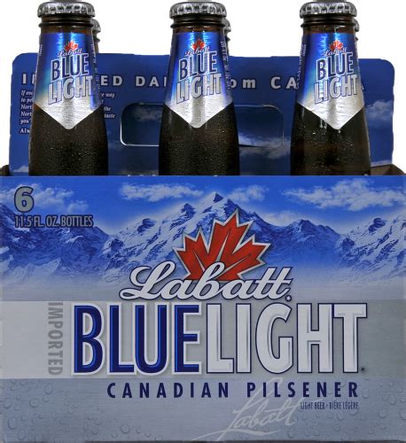 Labatt Blue Light Beer, 6 bottles / 11.5 fl oz - Harris Teeter