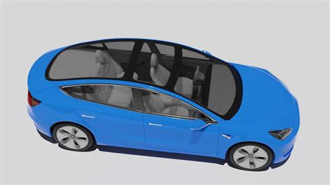 3d Model Tesla Model 3 Car High Poly Vr Ar Low Poly Cgtrader