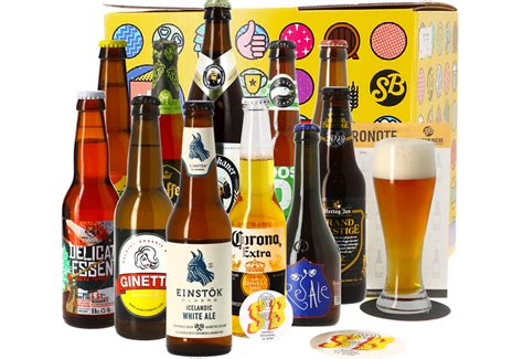 Bières du Monde Assortiment 11 bières et un verre