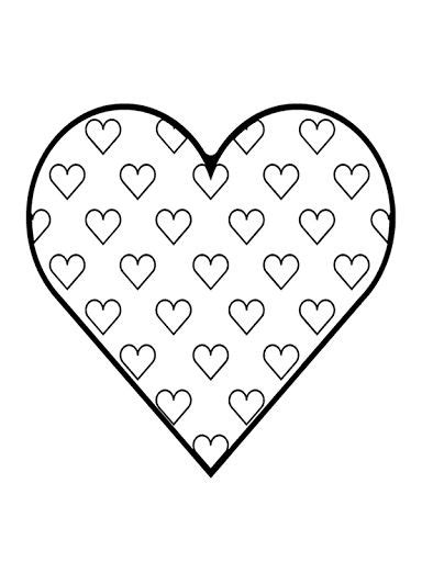 18 Mooie Liefdes Kleurplaten Printable Heart Template Heart