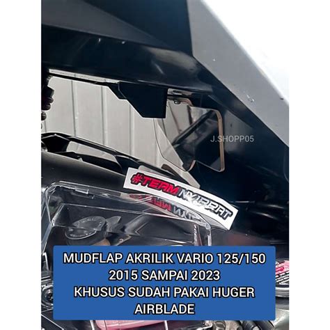 Jual MUDFLAP AKRILIK VARIO 125 150 2015 2023 YANG PAKAI HUGER DAN NON