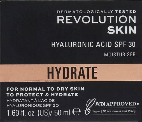 Crème Hydratante à Lacide Hyaluronique Revolution Skin Hyaluronic