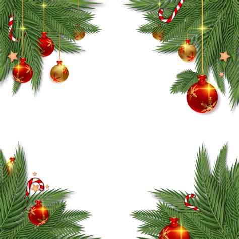 Christmas Decoration Border With Hanging Ball Christmas Decoration