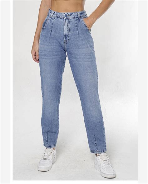 Riachuelo Cal A Jeans Feminina Slouchy Azul Sob