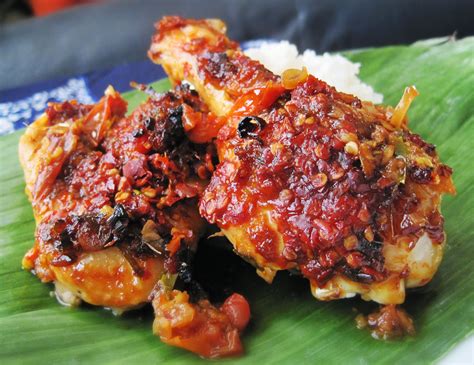 Indonesian Food Ayam Bumbu Bali Balinese Spicy Roasted Chicken Eten