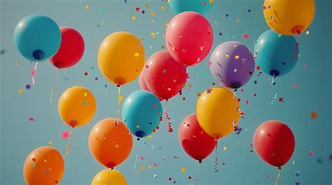 Premium Photo Colorful Balloons Floating In The Air